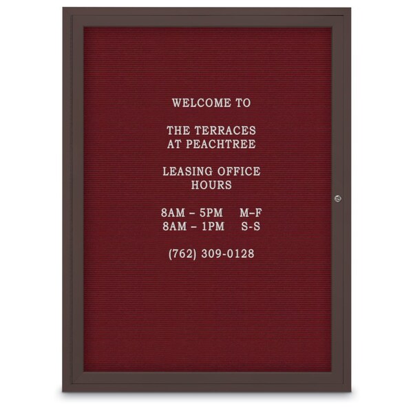Letterboard, Burgundy/Bronze